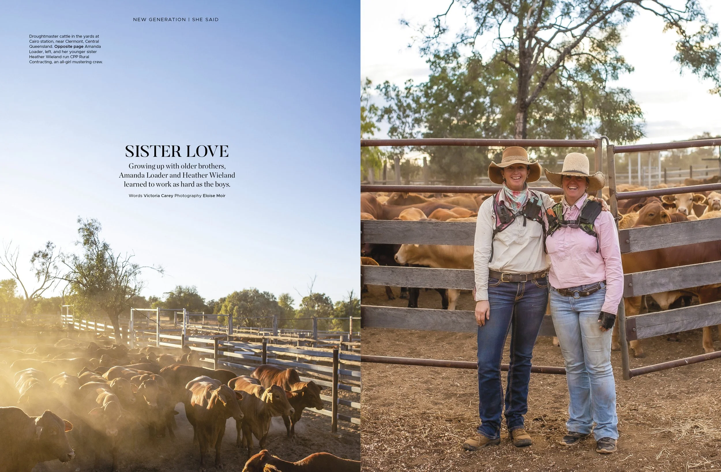 graziher magazine spread about amanda and heather loader 