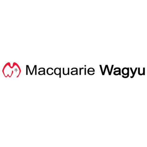 Logo for Macquarie Wagyu featuring a red stylized Australia symbol.