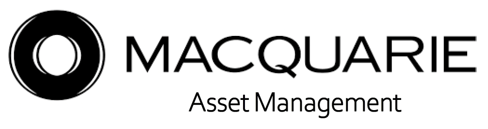 Macquarie Asset Management logo featuring a black circular emblem and text