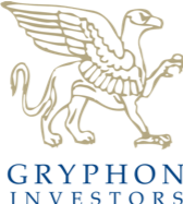 Logo of Gryphon Investors featuring a stylized gryphon with outstretched wings and a lion's body.