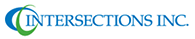 Intersections Inc. logo with blue text and a stylized blue and green circular design