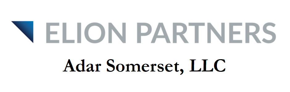 Logo for Elion Partners with text Adar Somerset LLC underneath.