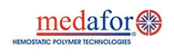 Medafor logo with text 'Hemostatic Polymer Technologies' and a stylized British flag