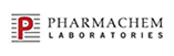 Pharmachem Laboratoires logo with a stylized 'P'}