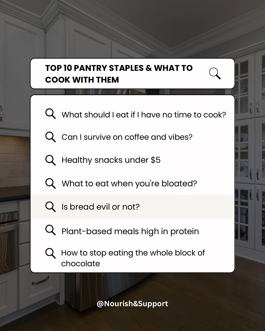 Top 10 Pantry Staples You’ll Actually Use π₯«
Healthy eating starts with a well-stocked pantry. These essentials make everyday meals easier, faster, and more nourishing - no overthinking required π§π»‍π³
• Whole foods. Big flavor. Zero