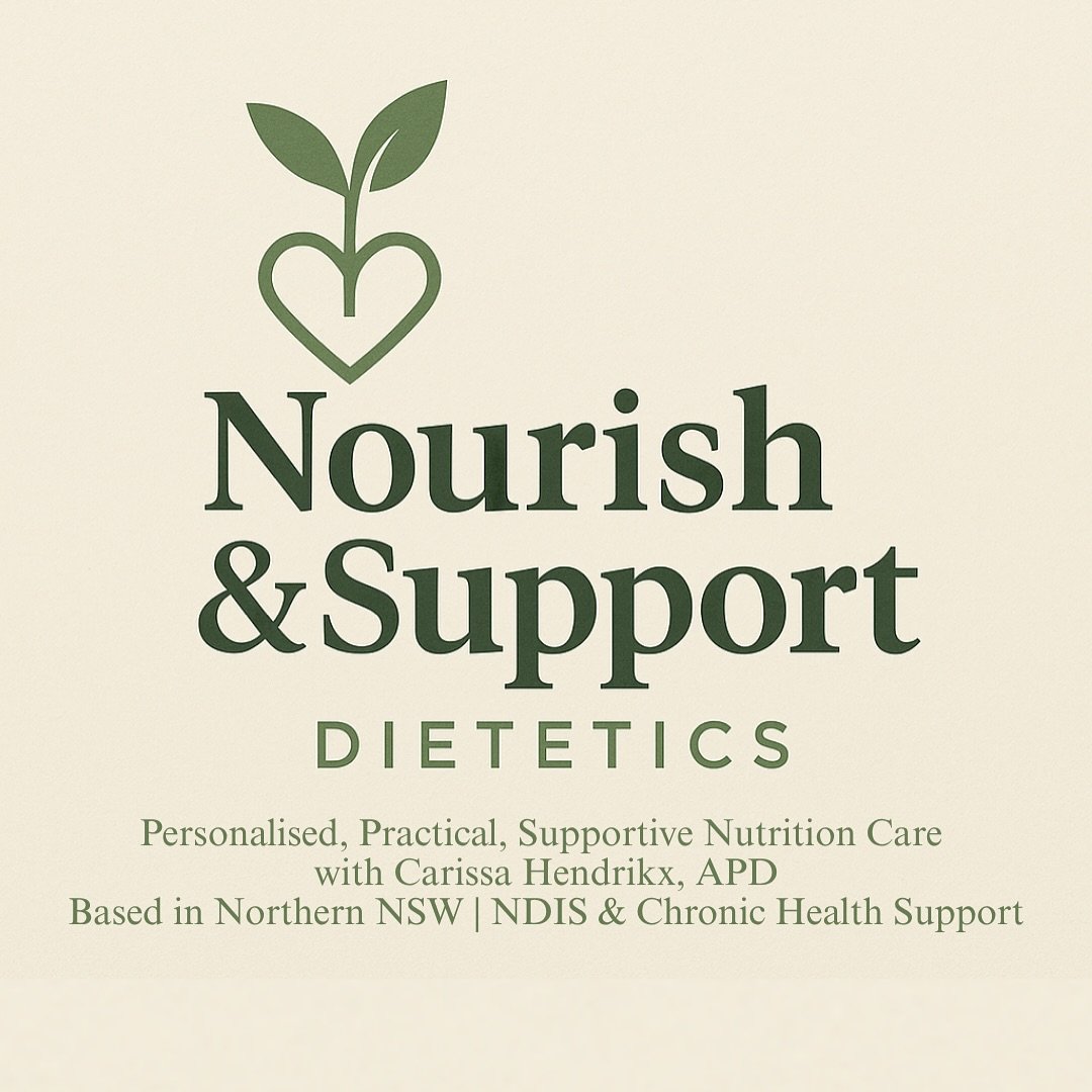 Welcome to Nourish & Support π
I’m Carissa Hendrikx, an Accredited Practising Dietitian passionate about helping you feel confident in your food choices. Whether you’re navigating the NDIS, managing a chronic condition, or just looki