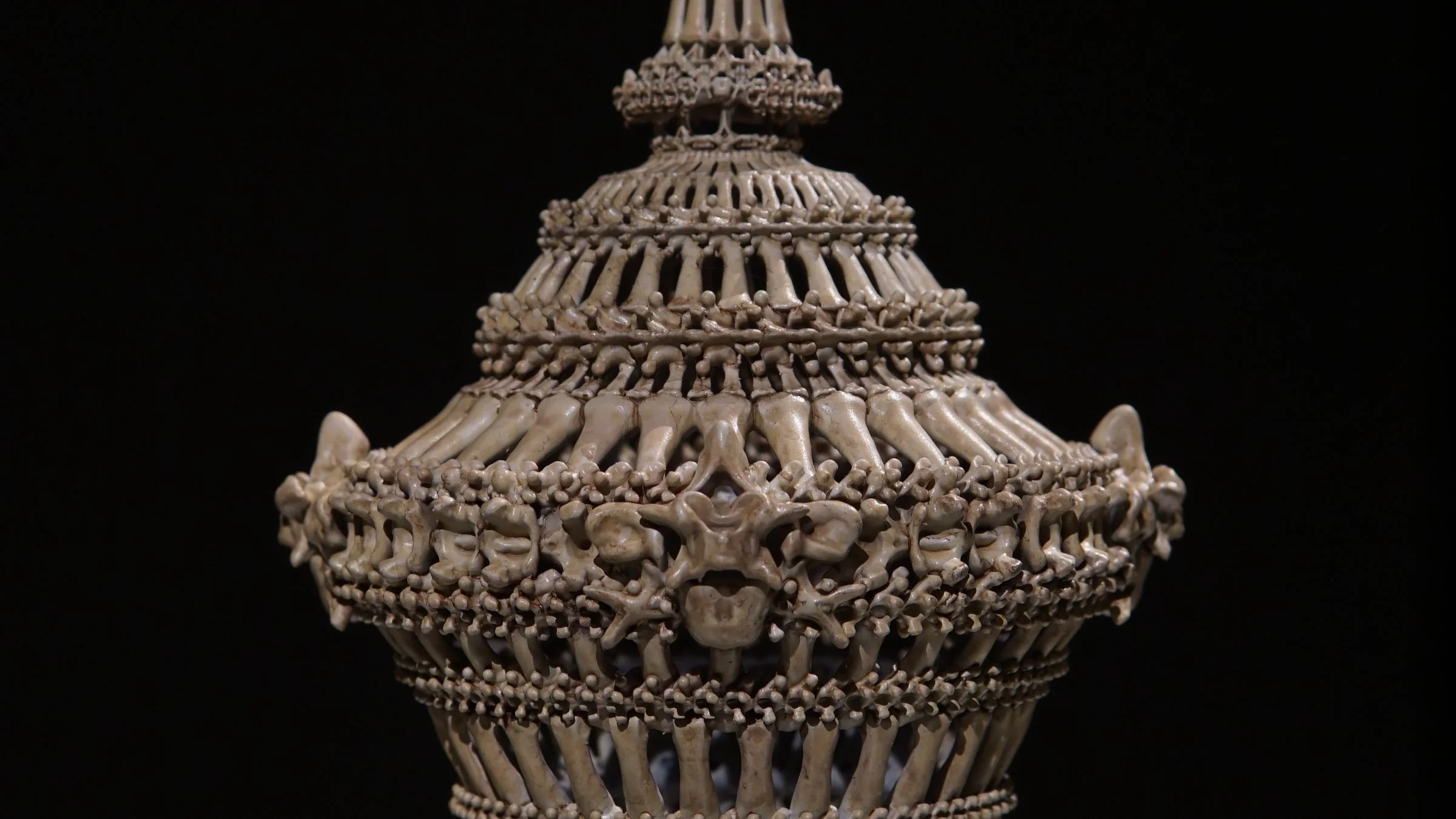 Explore "URN OF BONES" by Ratthakorn Disjaiyen. A conceptual sculpture from the Crown of Bones series, subverting Thai funeral urn traditions to reveal the essence of beauty.