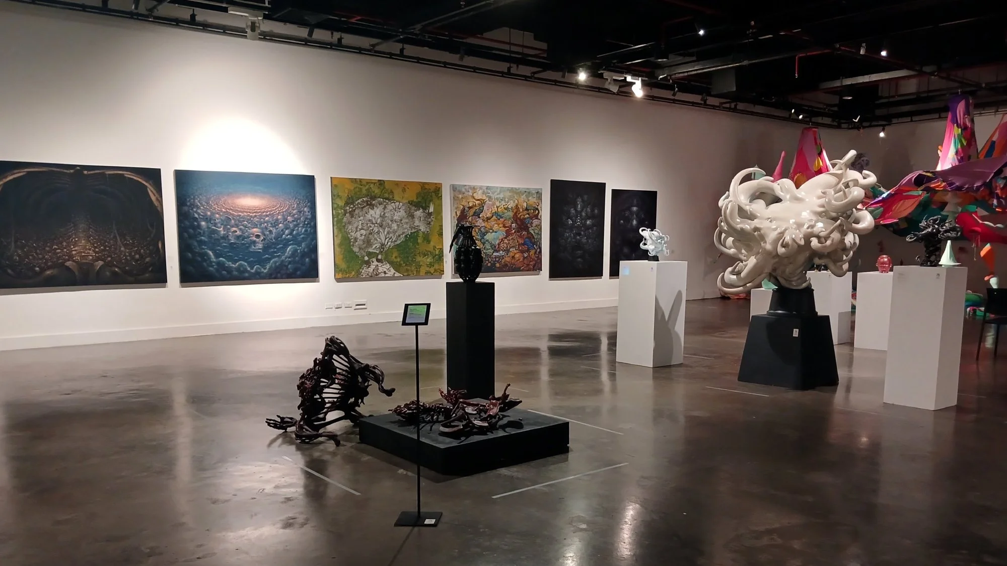 SAÑÑĀDHAMMA: Contemporary Buddhist Art Exhibition  Studio, 4th Floor, BACC. Feb 4–15, 2026. Selected works 2025, BLOODY CHAIR and SKULLS BOMBS. 