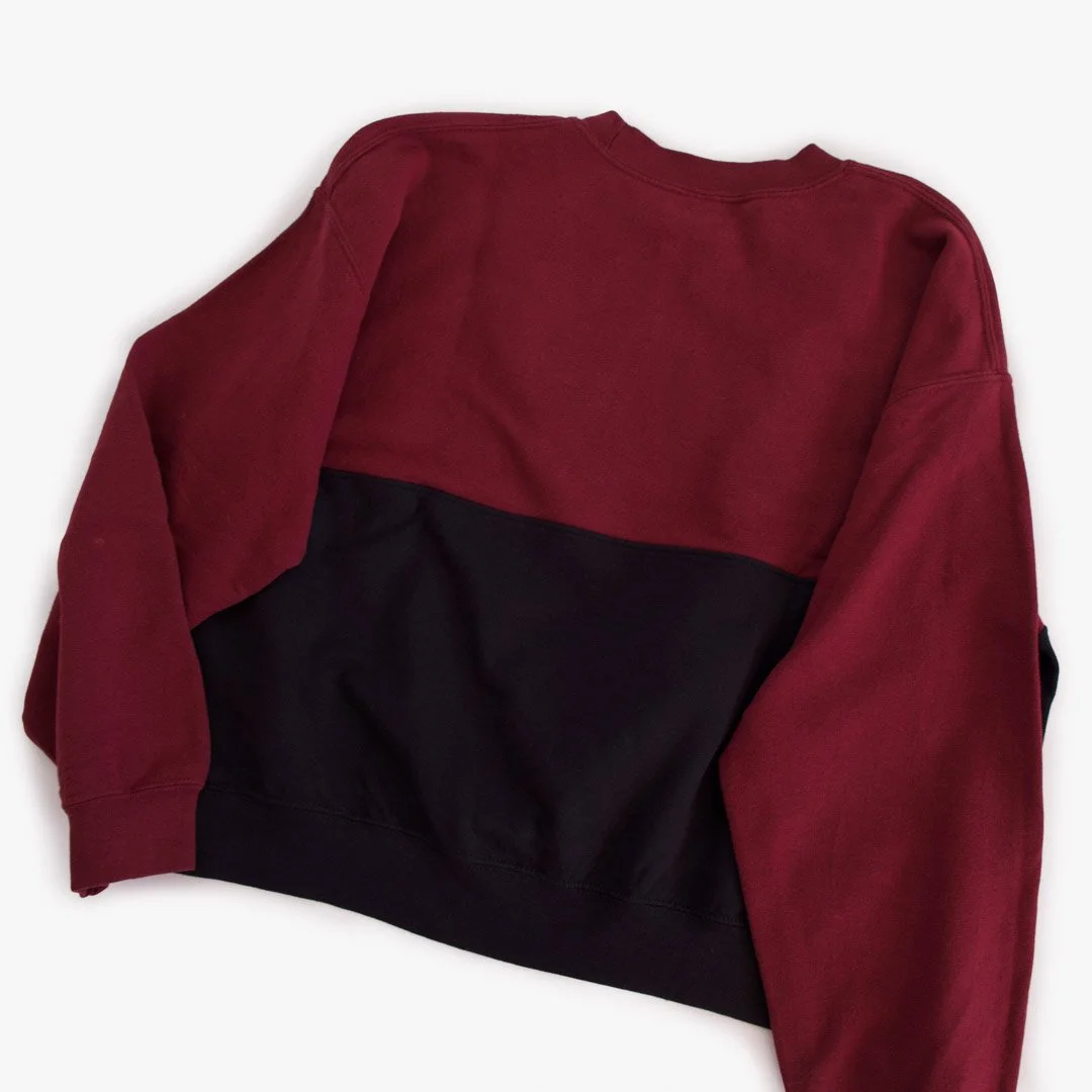 upcycled-sweatshirt-portal-stairway-graphic-design-bauhaus-abstract-applique-tokyoblack-burgundy.jpg