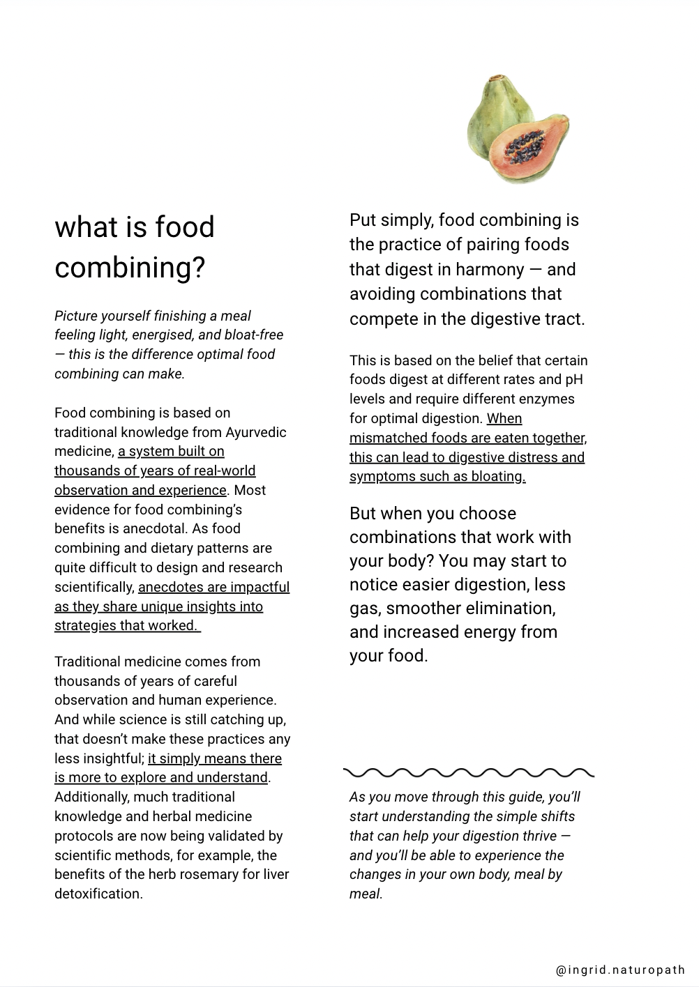 Food combining, gut health optimisation, detox optimisation, Bondi, Sydney, naturopath and nurse