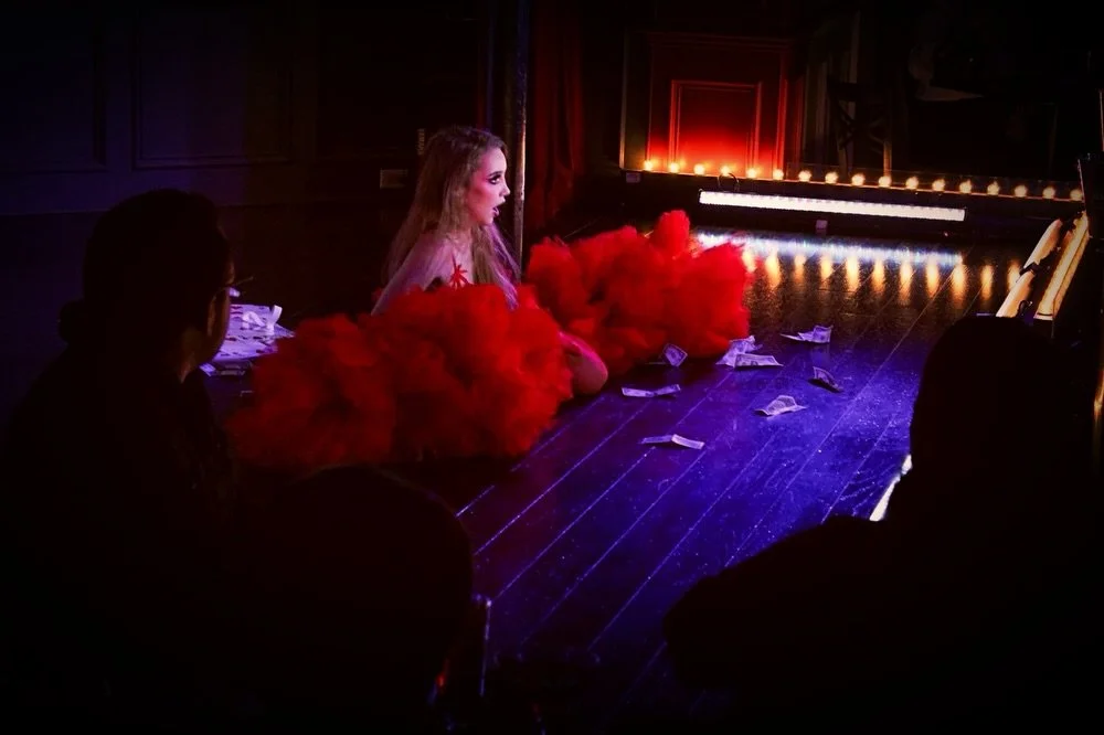 My debut back on the stage!! It&rsquo;s so good to be back. 

So happy to have done it with an all-trans Valentine&rsquo;s Day show of tbirds, hosted by @roryrouxlay at the Chez Est. 

Thank you to @outoftheclosetphoto for the amazing photos as alway