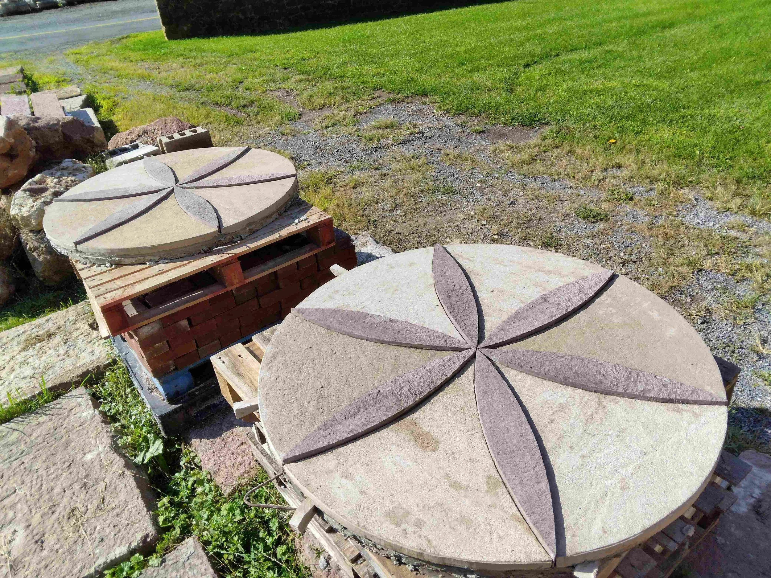 Indiana limestone Petal Panel.