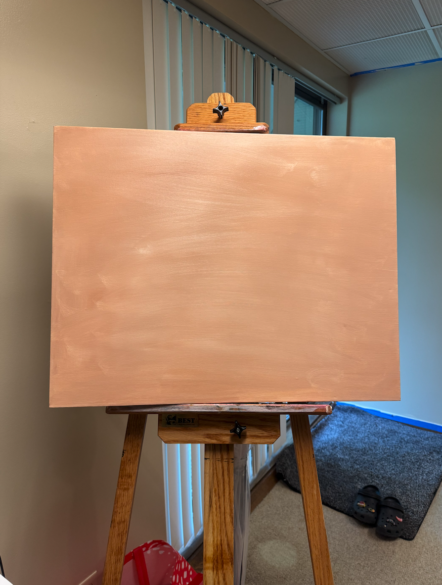 Beginning the painting - June 9, 2025