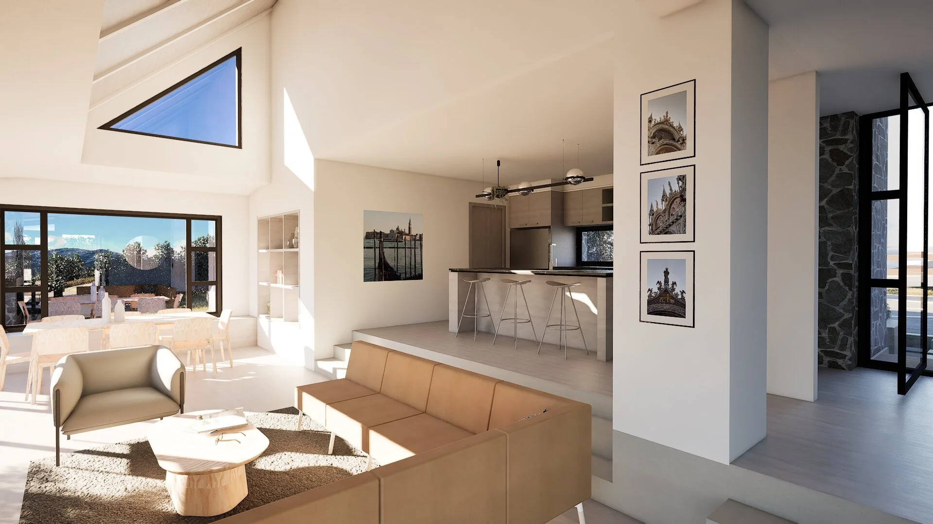 Interior designed by Candela Architecture for a project in Bannockburn Central Otago