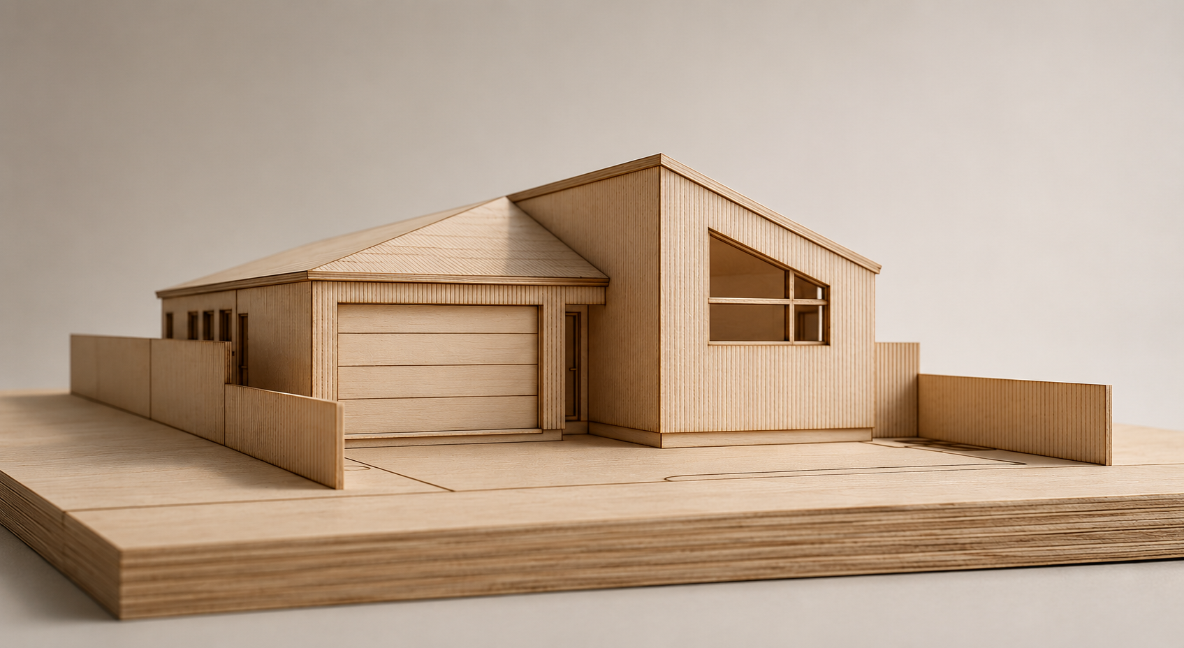 Wooden architectural model for a home in Park Ridge, Queenstown