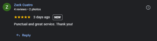 Cleanova 5* Google Review 2