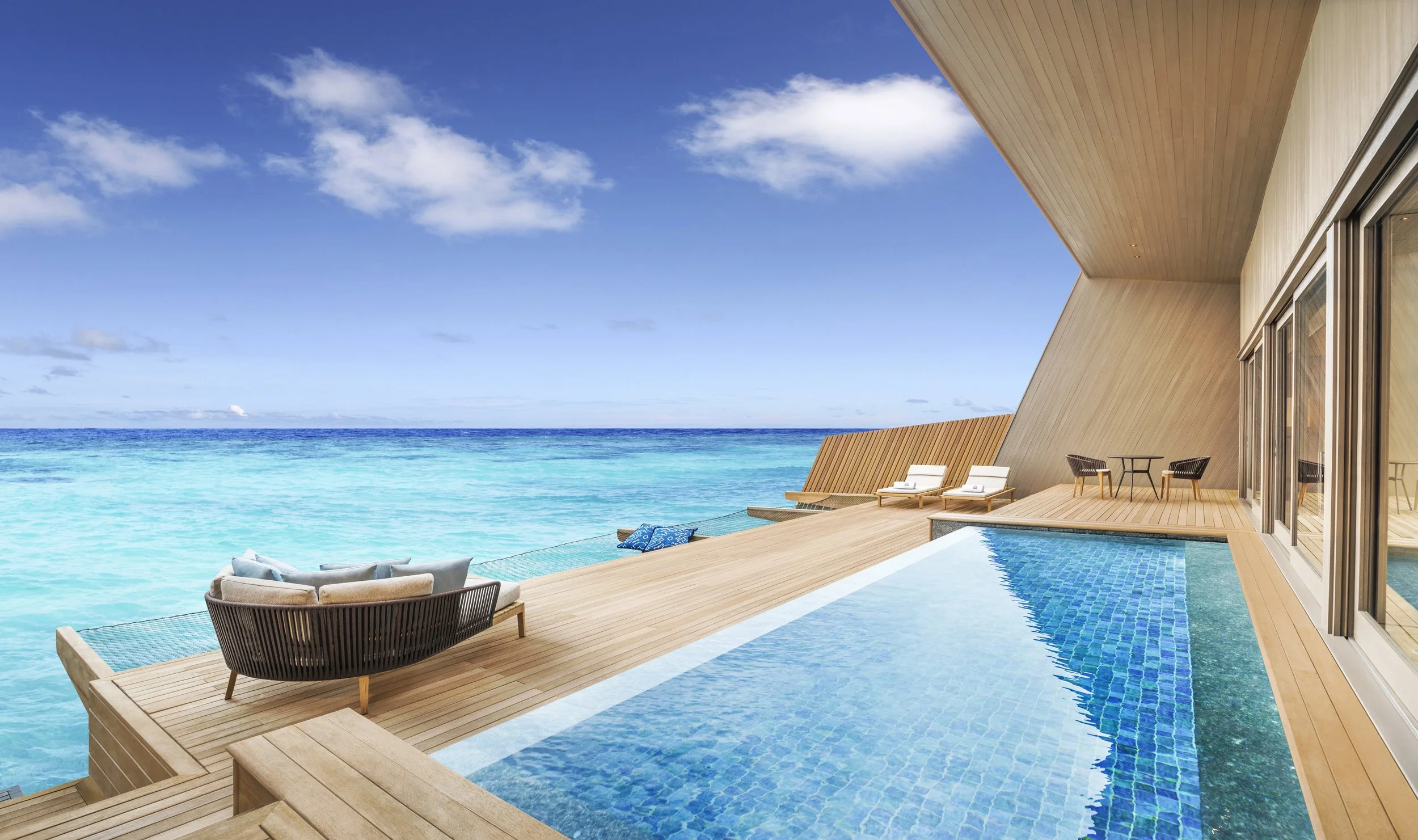 The St. Regis Maldives Vommuli - Ocean Overwater Villa with Pool Deck Pool