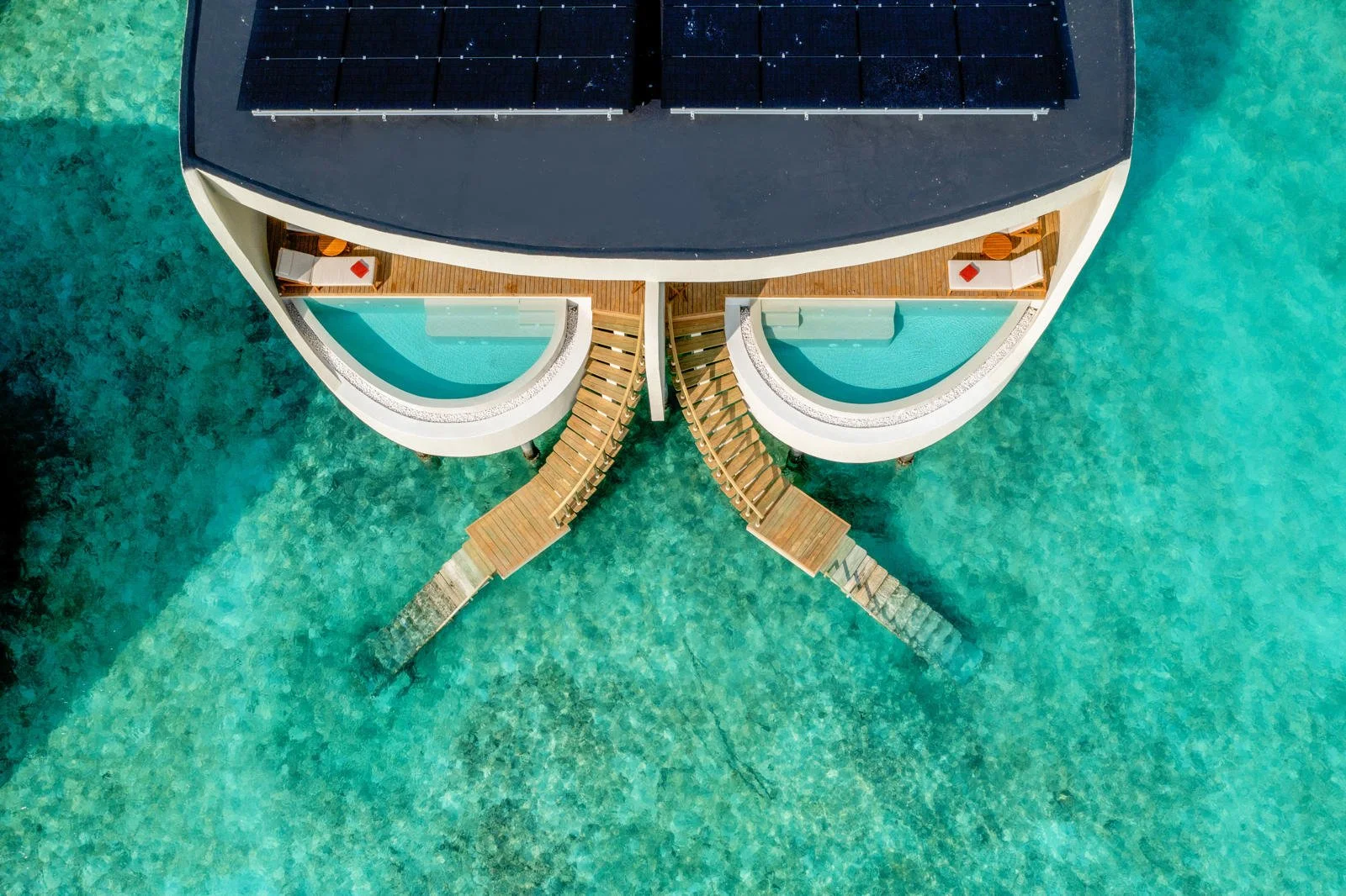 Centara Grand Lagoon - One-Bedroom Overwater Pool Villa Aerial View