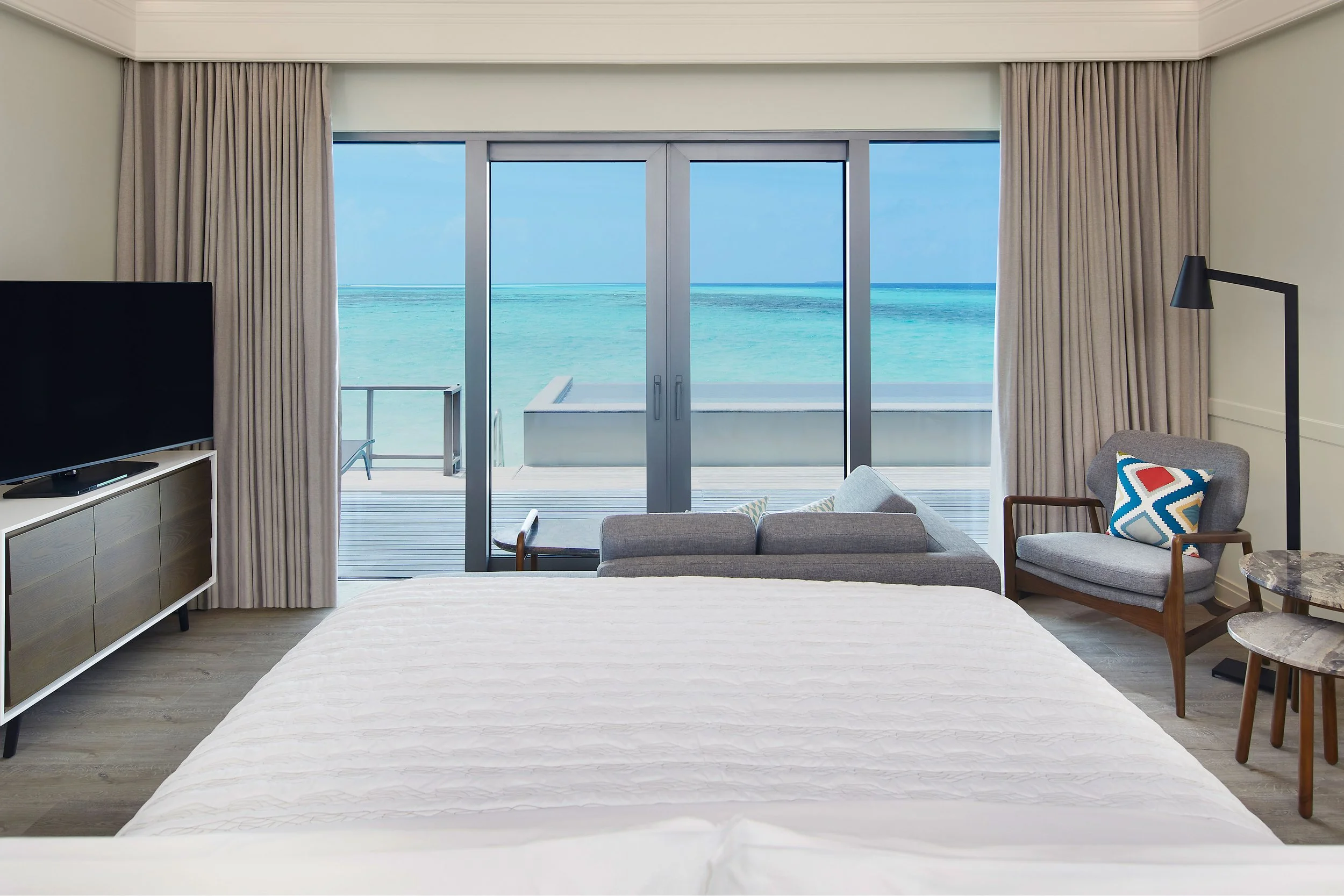 Two Bedroom Overwater Villa with Pool - Master Bedroom