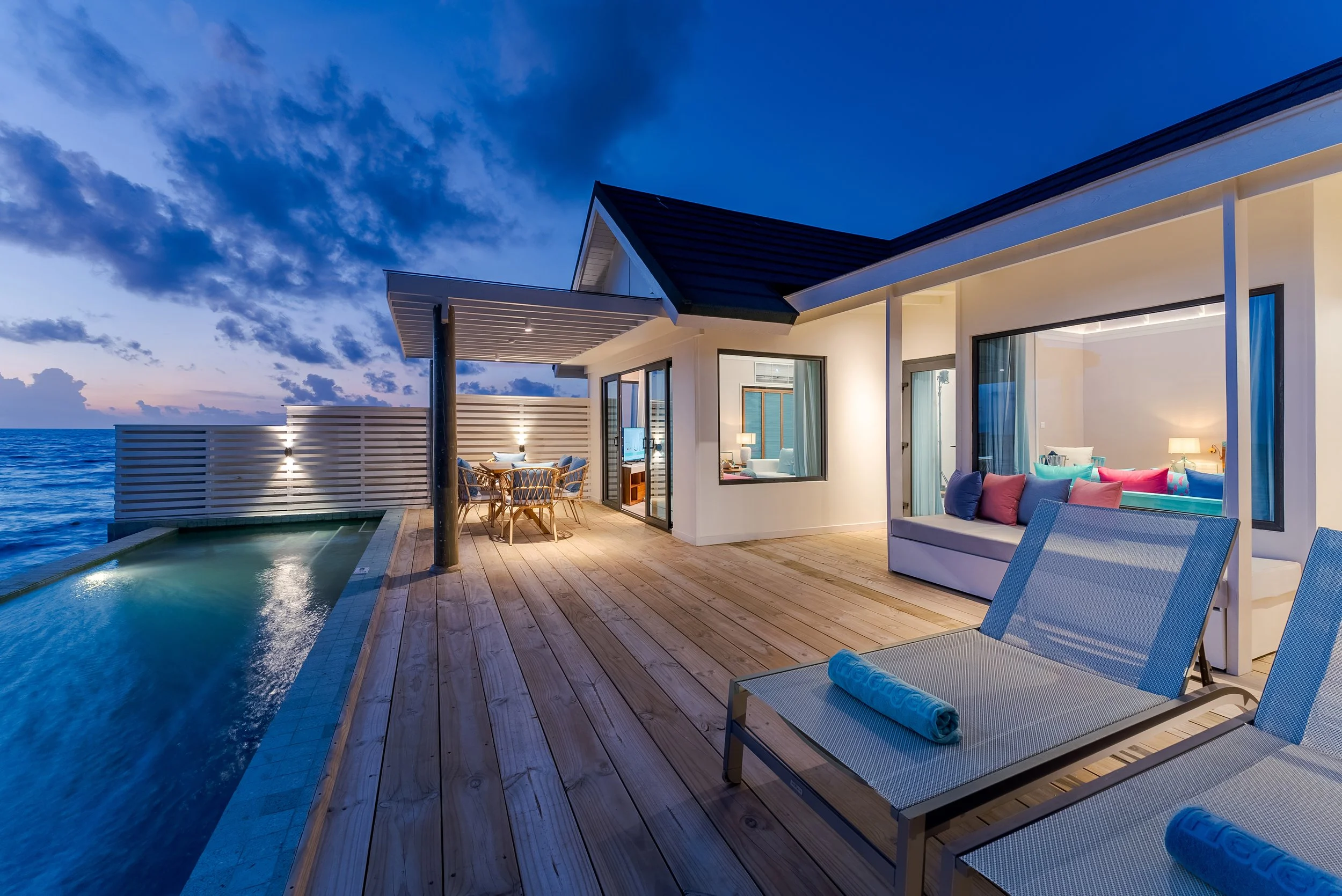 ONHs - Water Suite with Pool - Sunset Outdoor Deck - 01.jpg