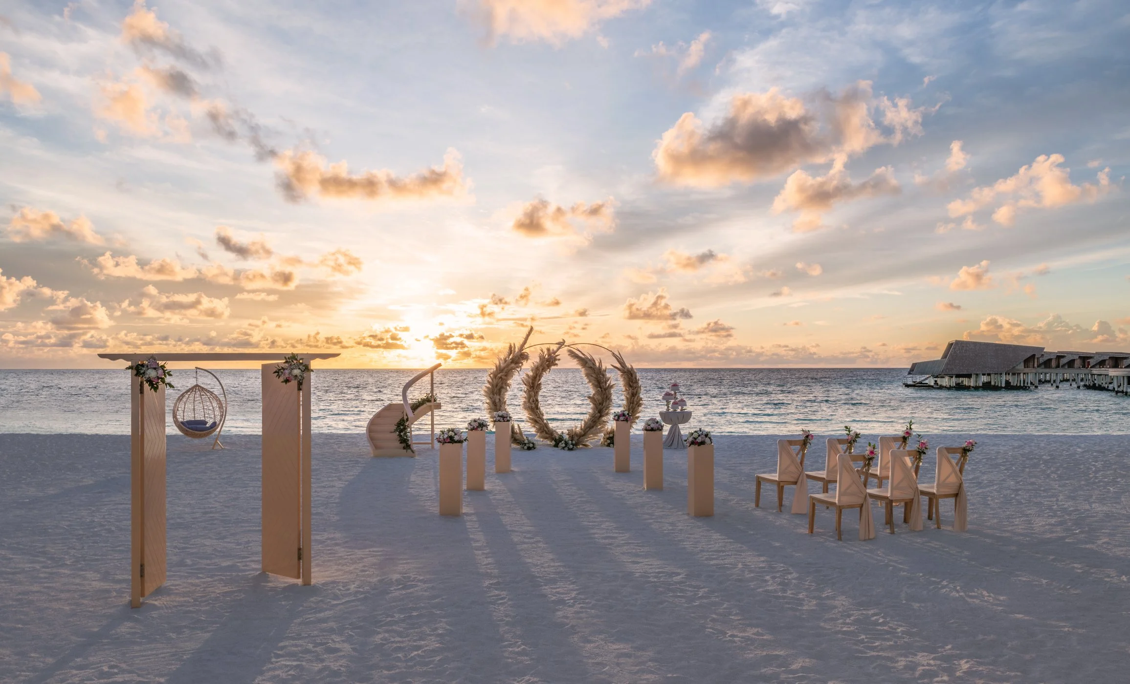 The St. Regis Maldives Vommuli - Beach Wedding Setup
