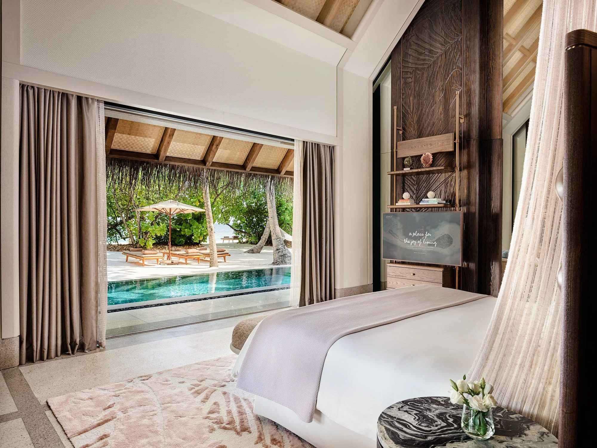 Family Beach Villa with 2 Pools - Main Bedroom