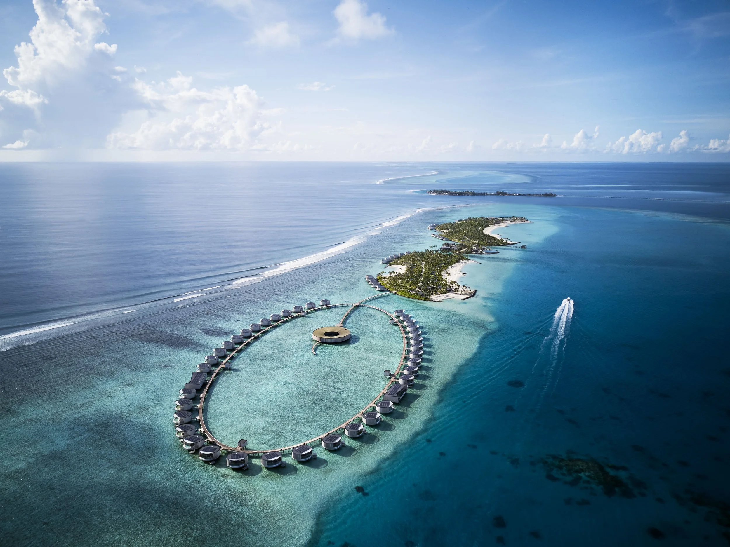Ritz-Carlton Maldives, Fari Islands Aerial View 