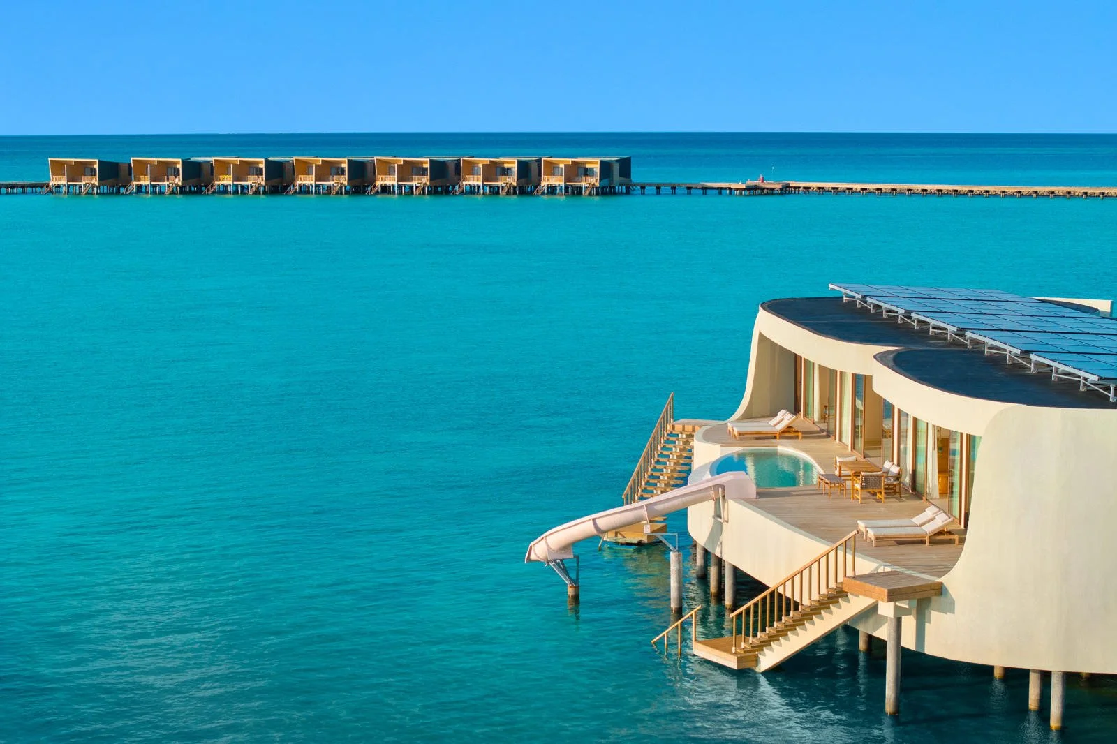 Centara Grand Lagoon - Three Bedroom sunset Overwater Pool Residence Aerial View