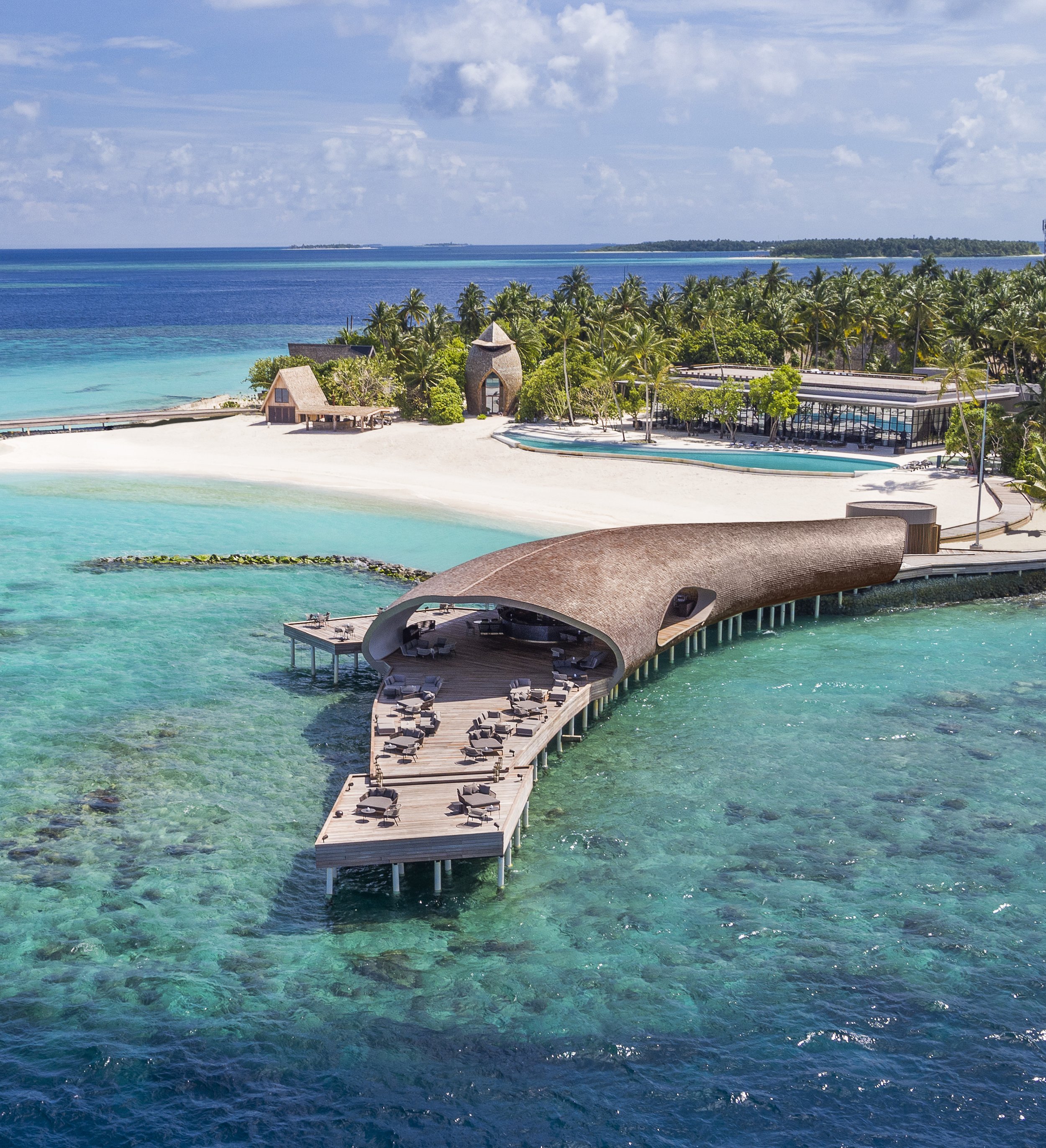 The St. Regis Maldives Vommuli - Whale Bar Aerial View