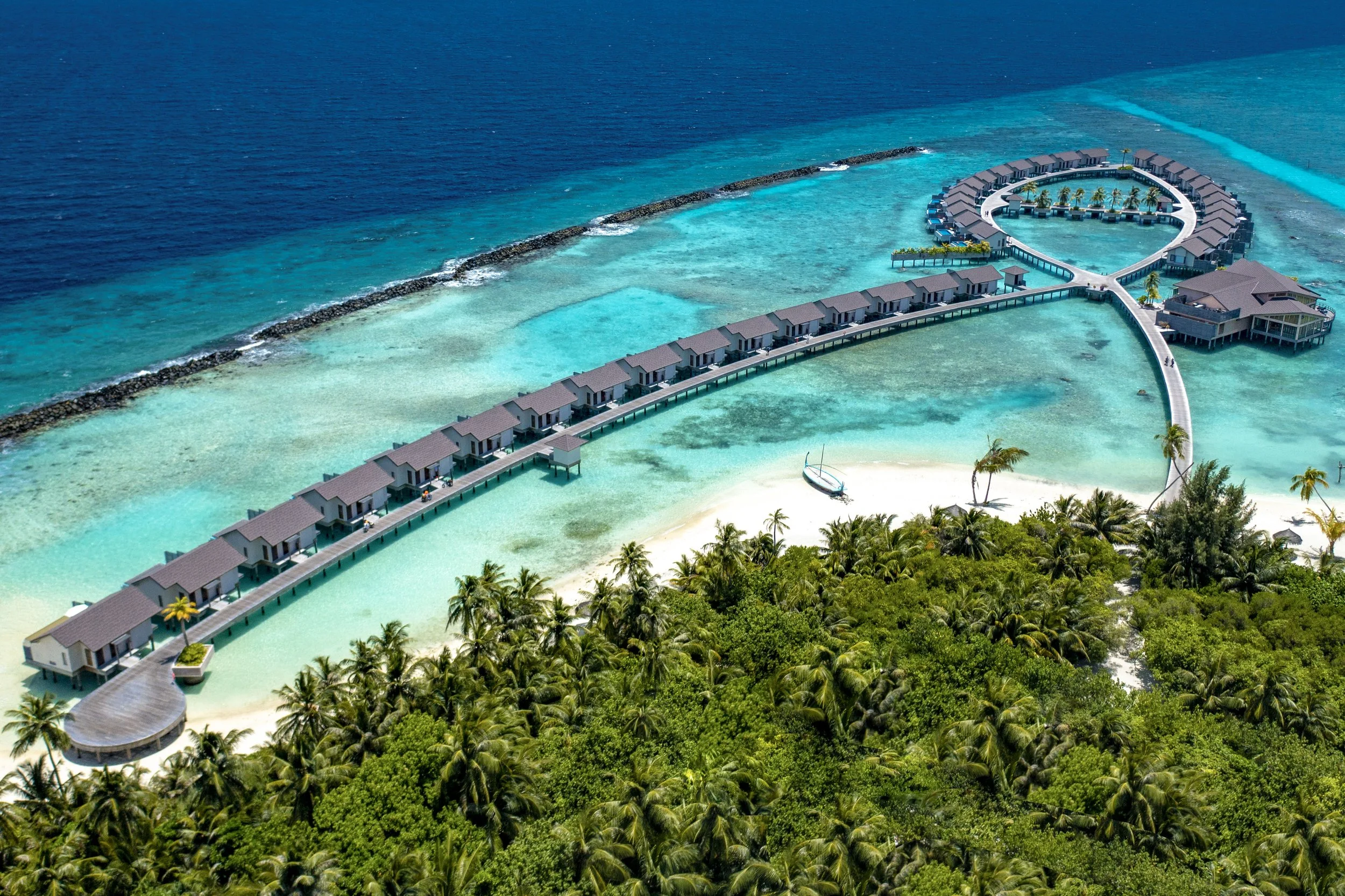 Atmosphere Kanifushi - Water Villas Aerial View