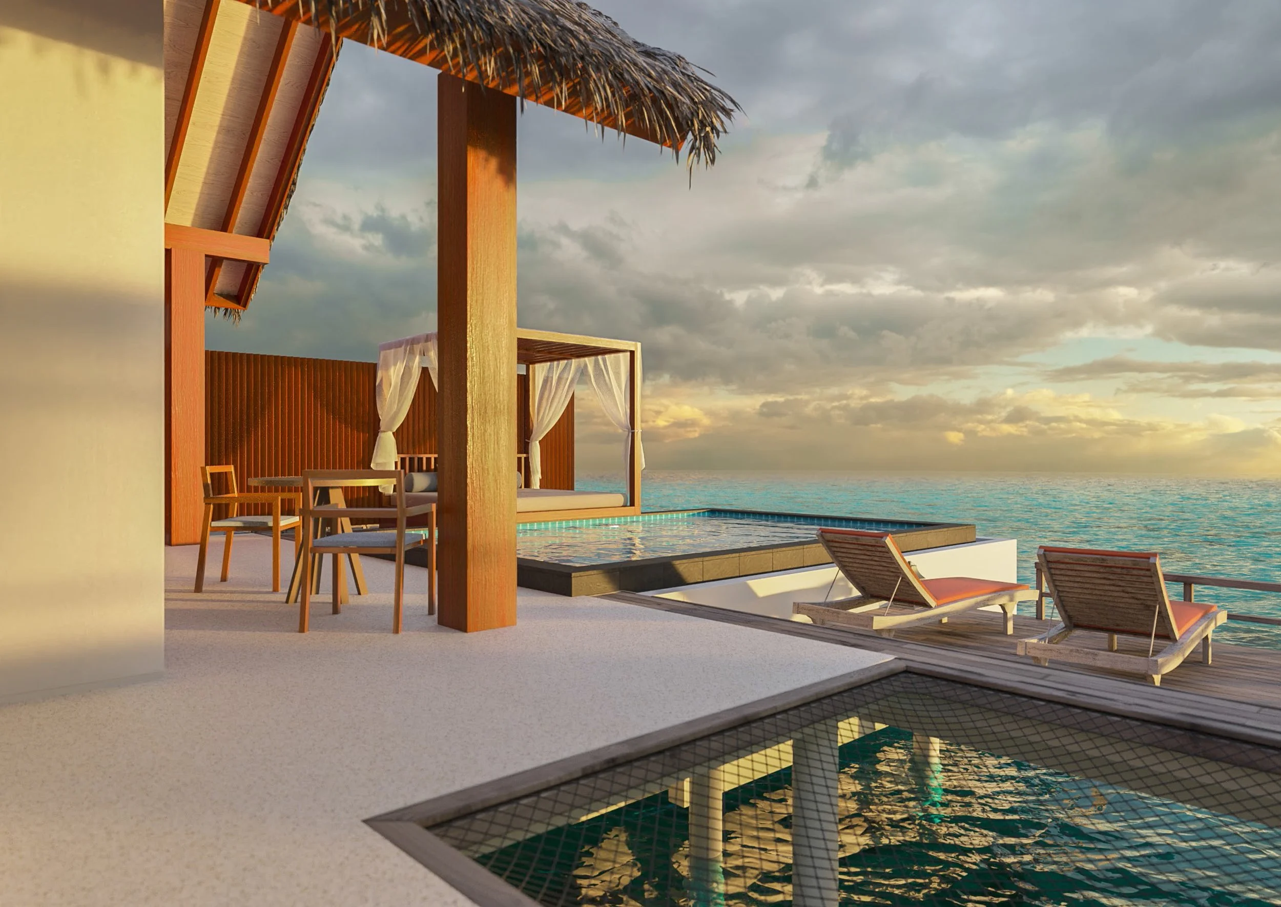 Furaveri - Sunset Ocean Pool Villa Deck