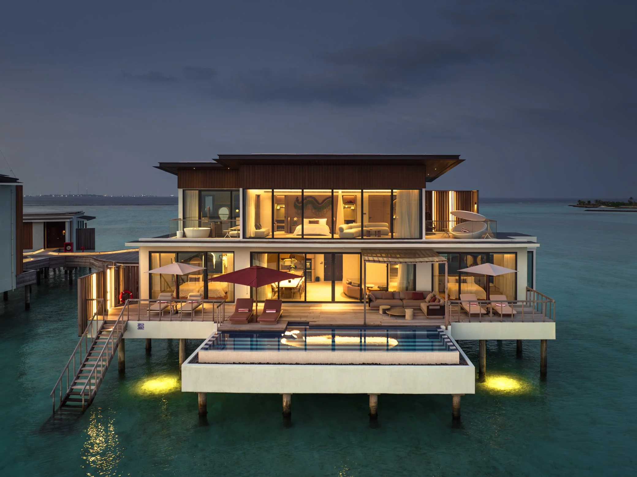 SO/ Maldives - Three Bedroom Ocean Pool Atelier Night