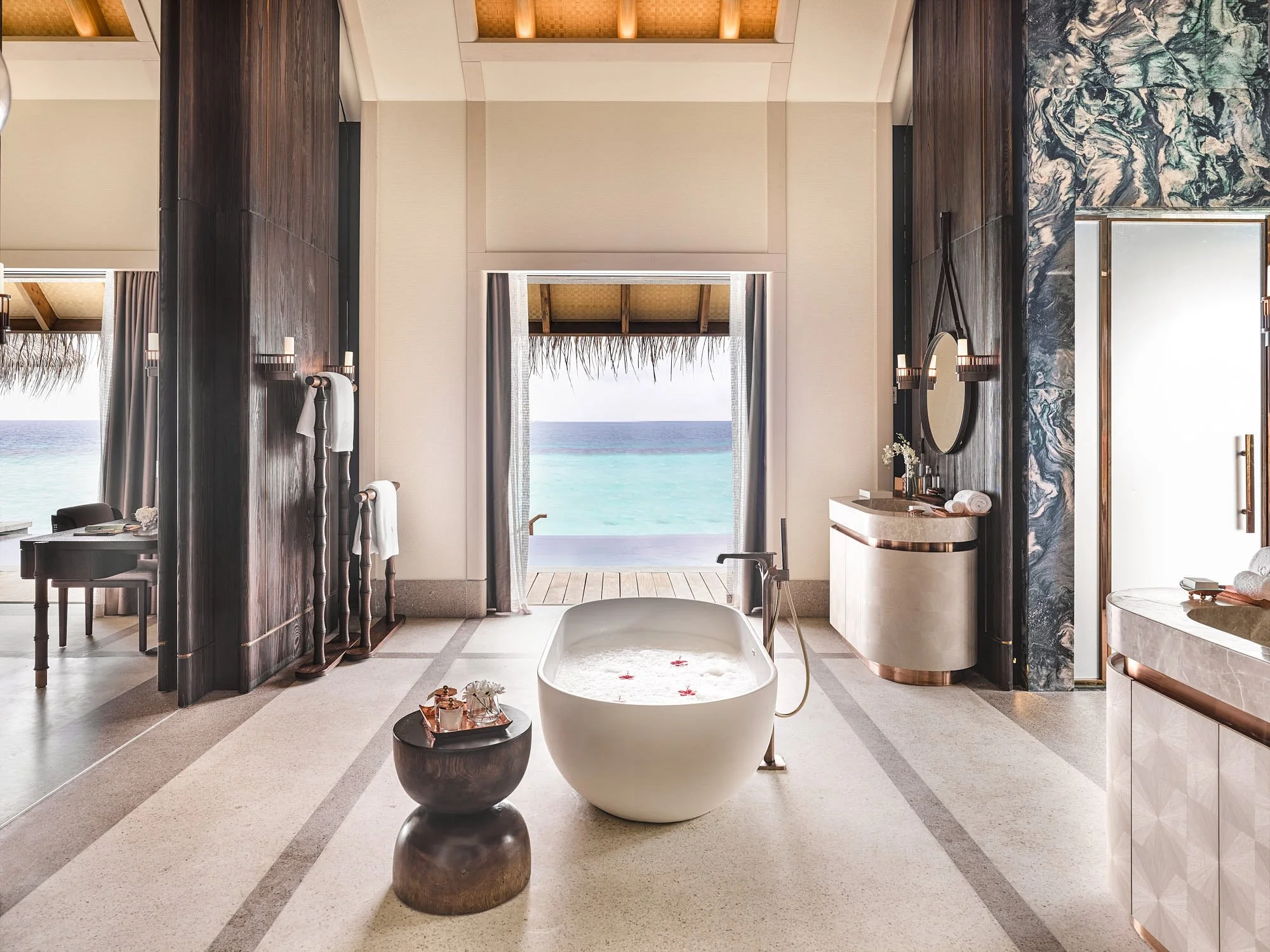 Luxury Sunset Water Villa with Pool - Bath