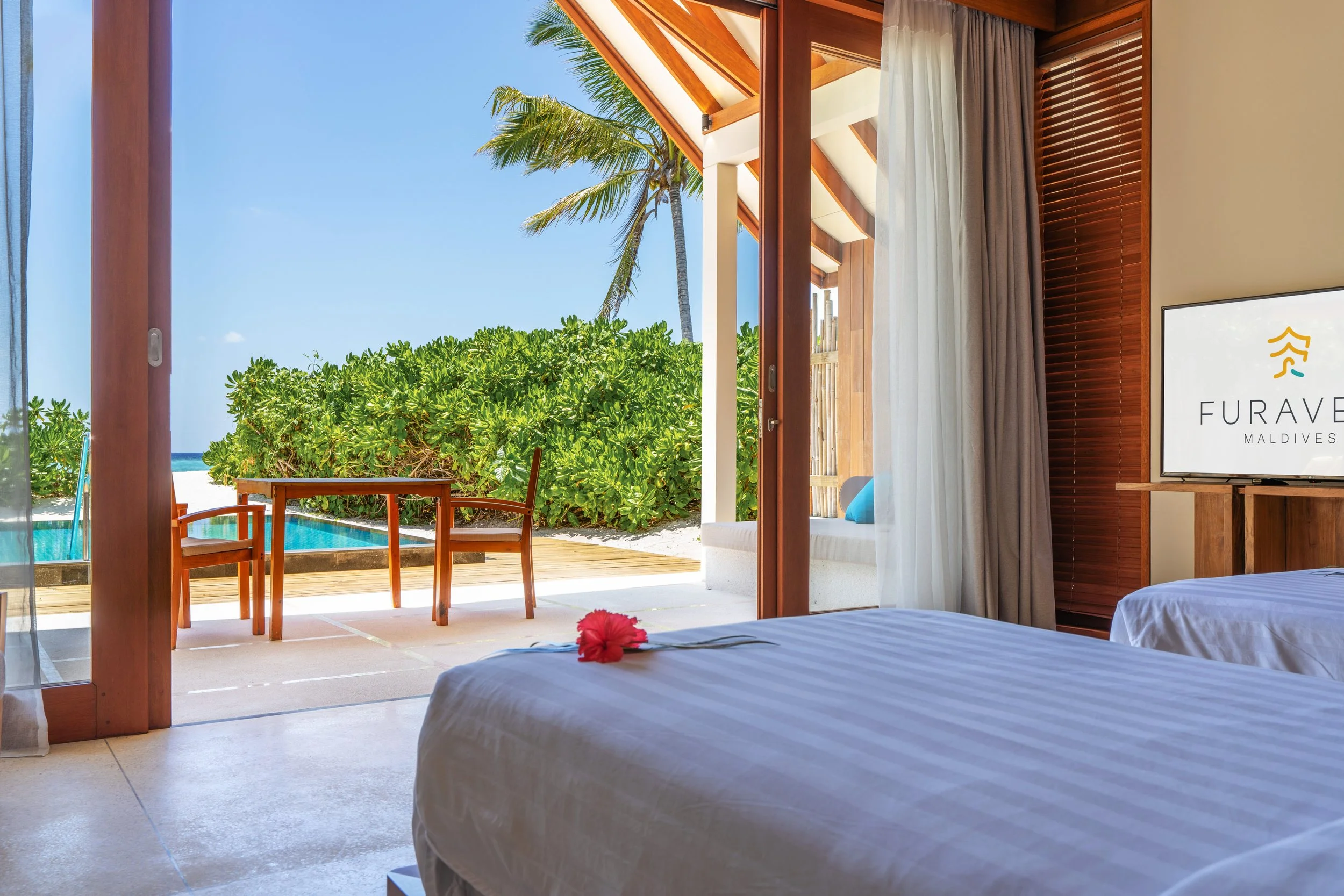 2 Bedroom Private luxury Beach Residence with Pool - Twin Bedroom