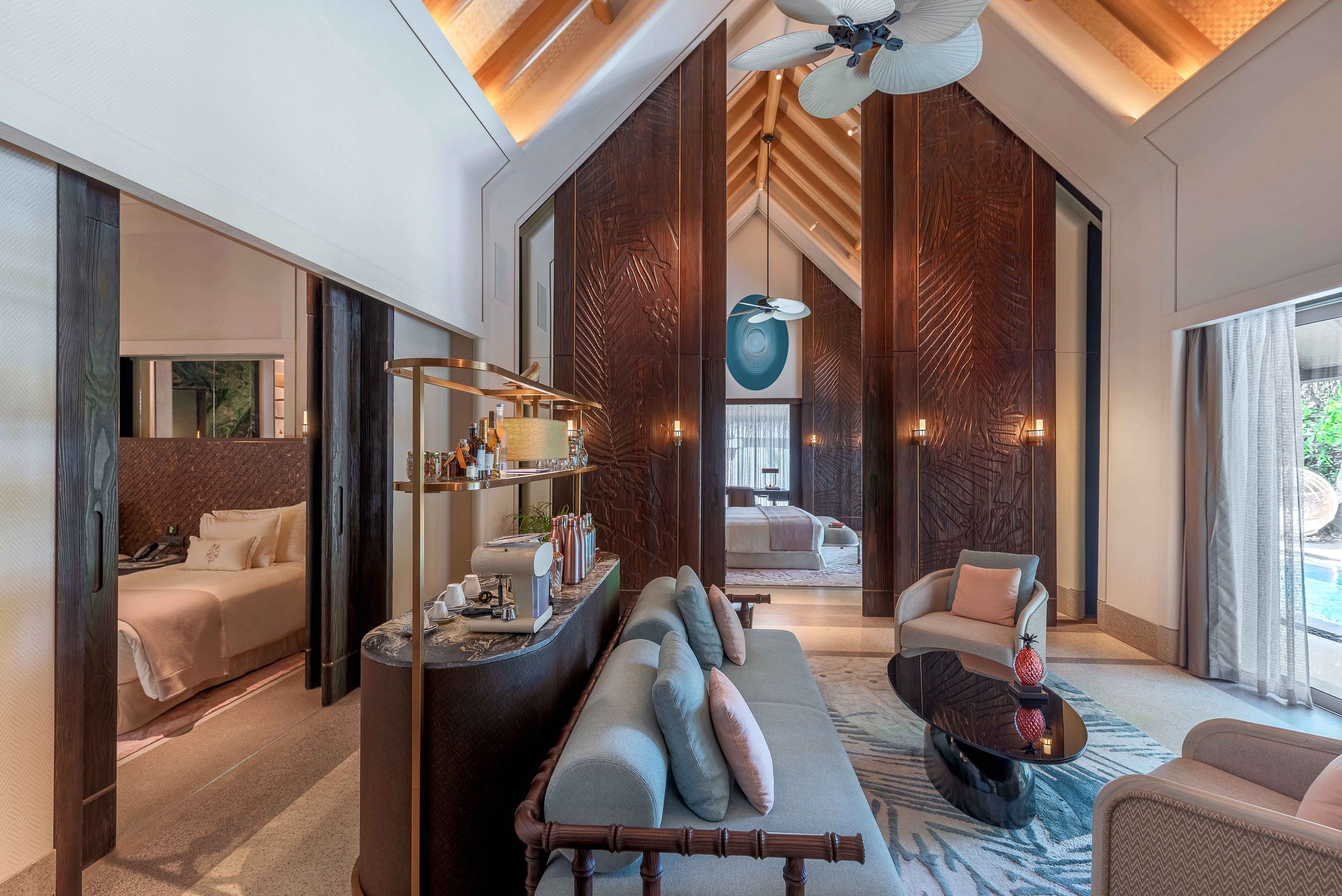 Two Bedroom Beach Villa with Pool Living Room