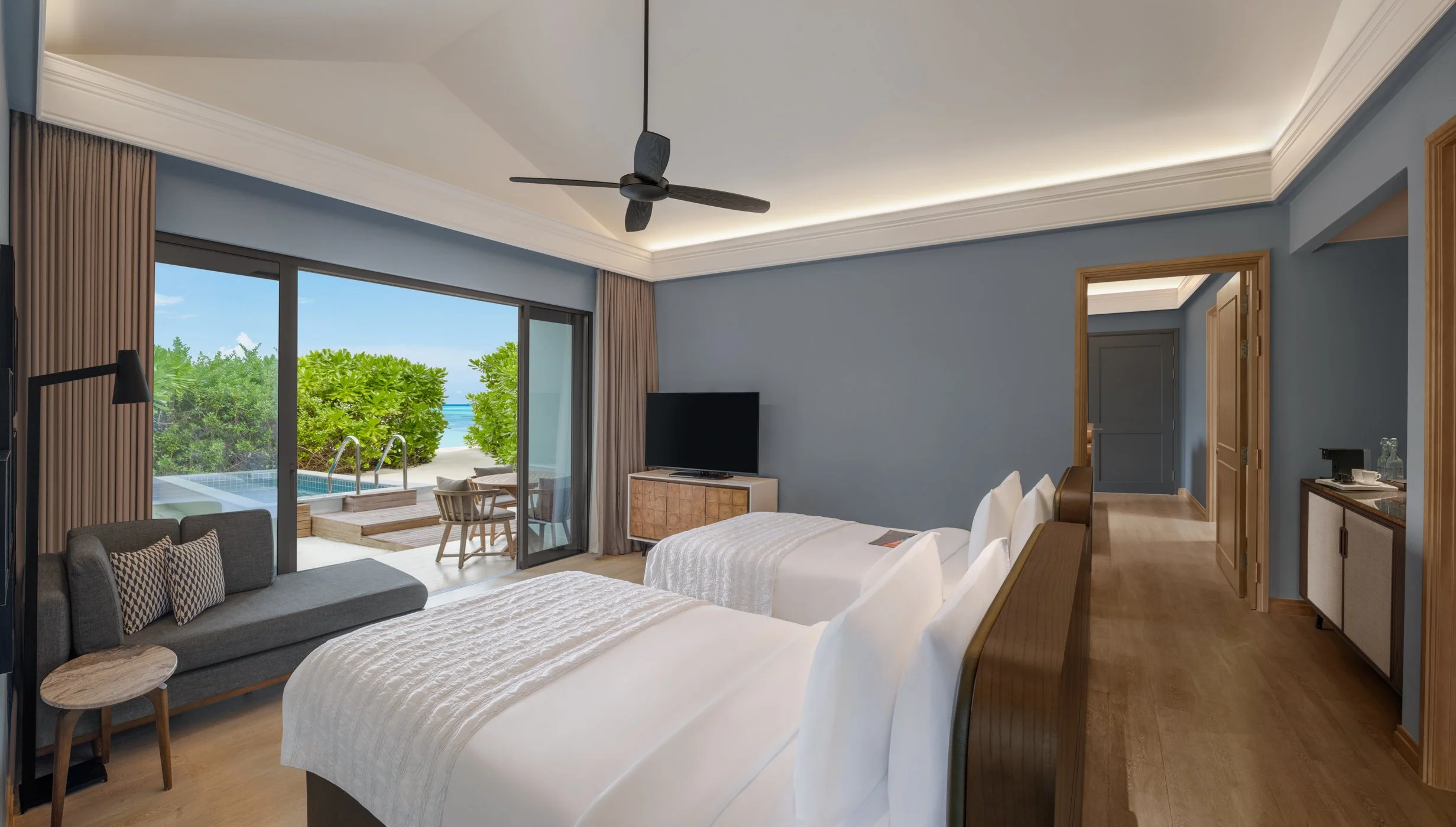 Two Bedroom Beach Pool Villa - Twin Bedroom