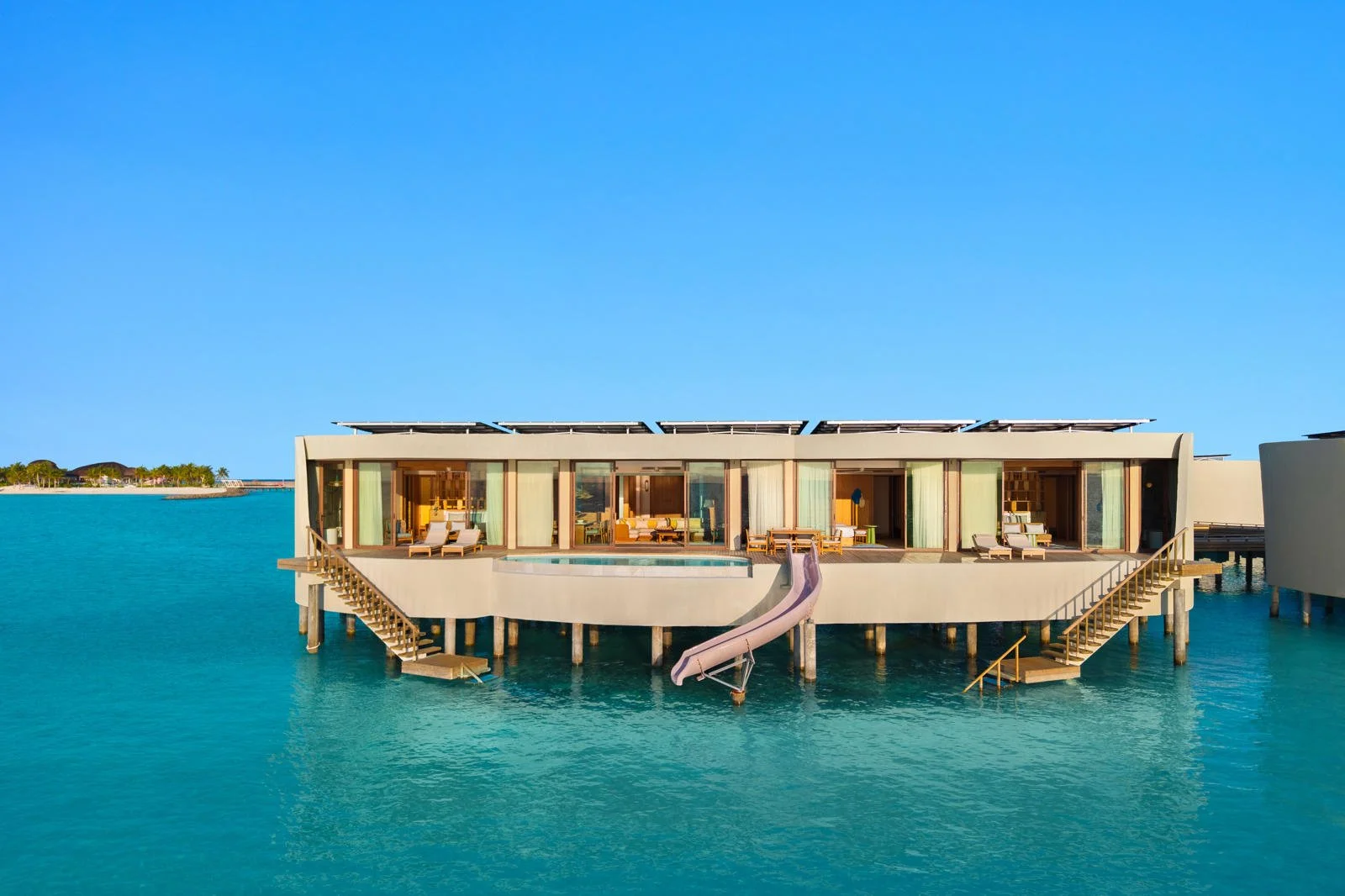 Centara Grand Lagoon - Three Bedroom sunset Overwater Pool Residence Aerial View