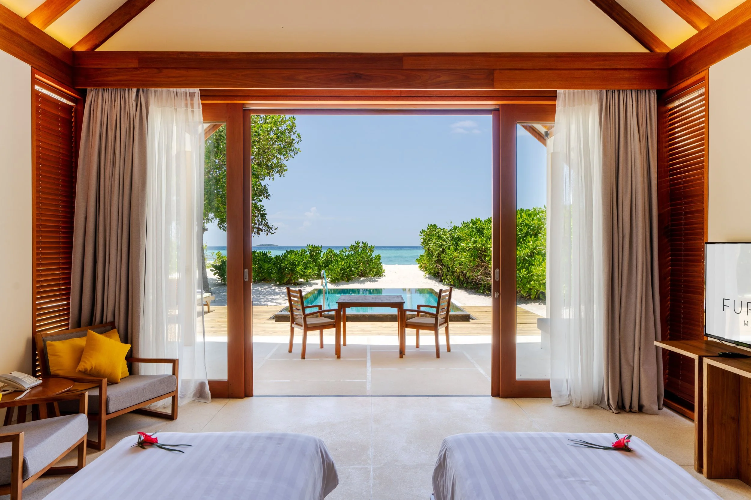 2 Bedroom Private luxury Beach Residence with Pool - Twin Bedroom