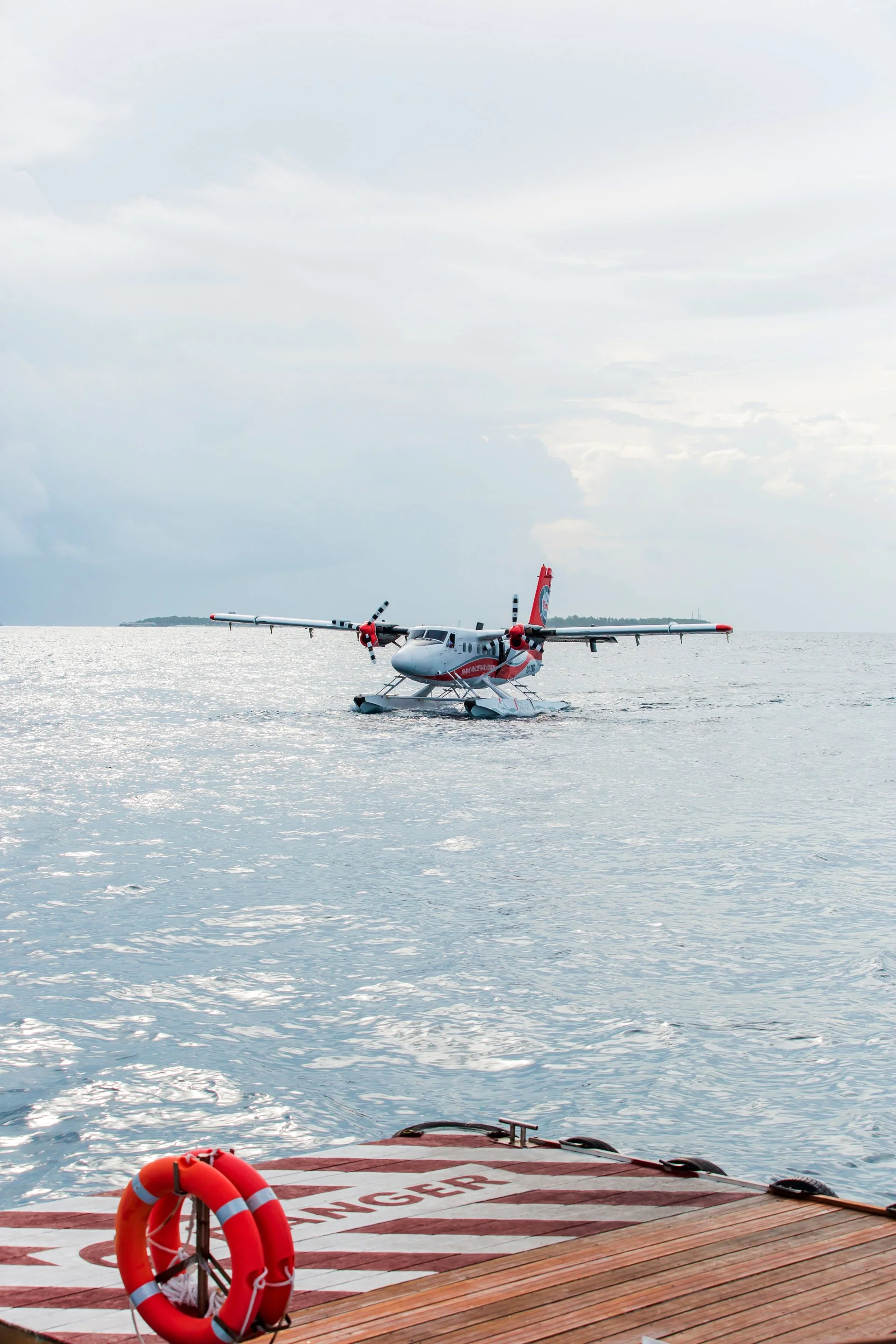 Dusit Thani Maldives - Seaplane landing