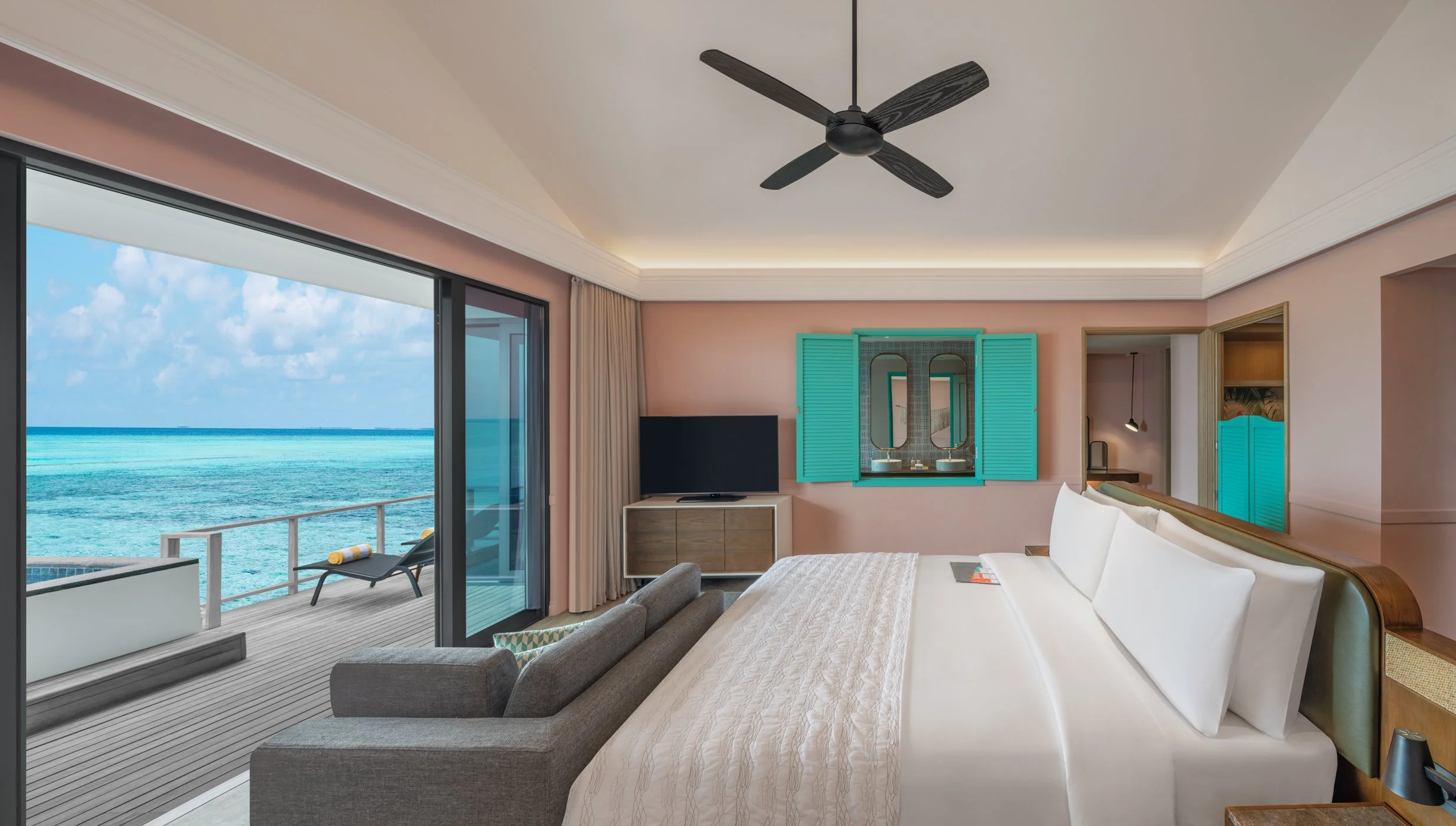 Overwater Villa with Pool - Bedroom