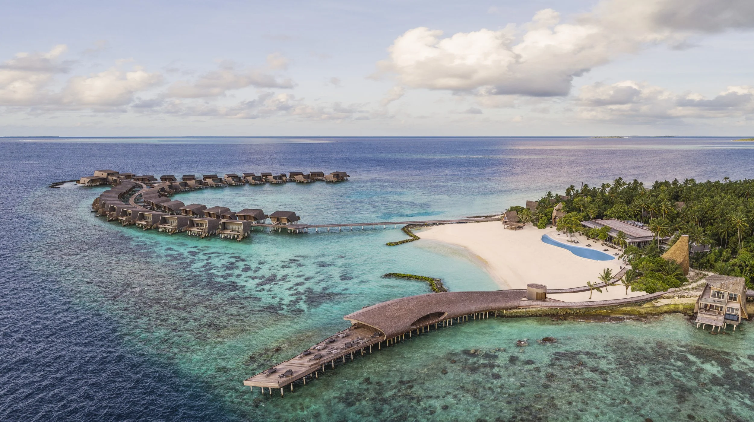 The St. Regis Maldives Vommuli - Whale Bar Aerial View