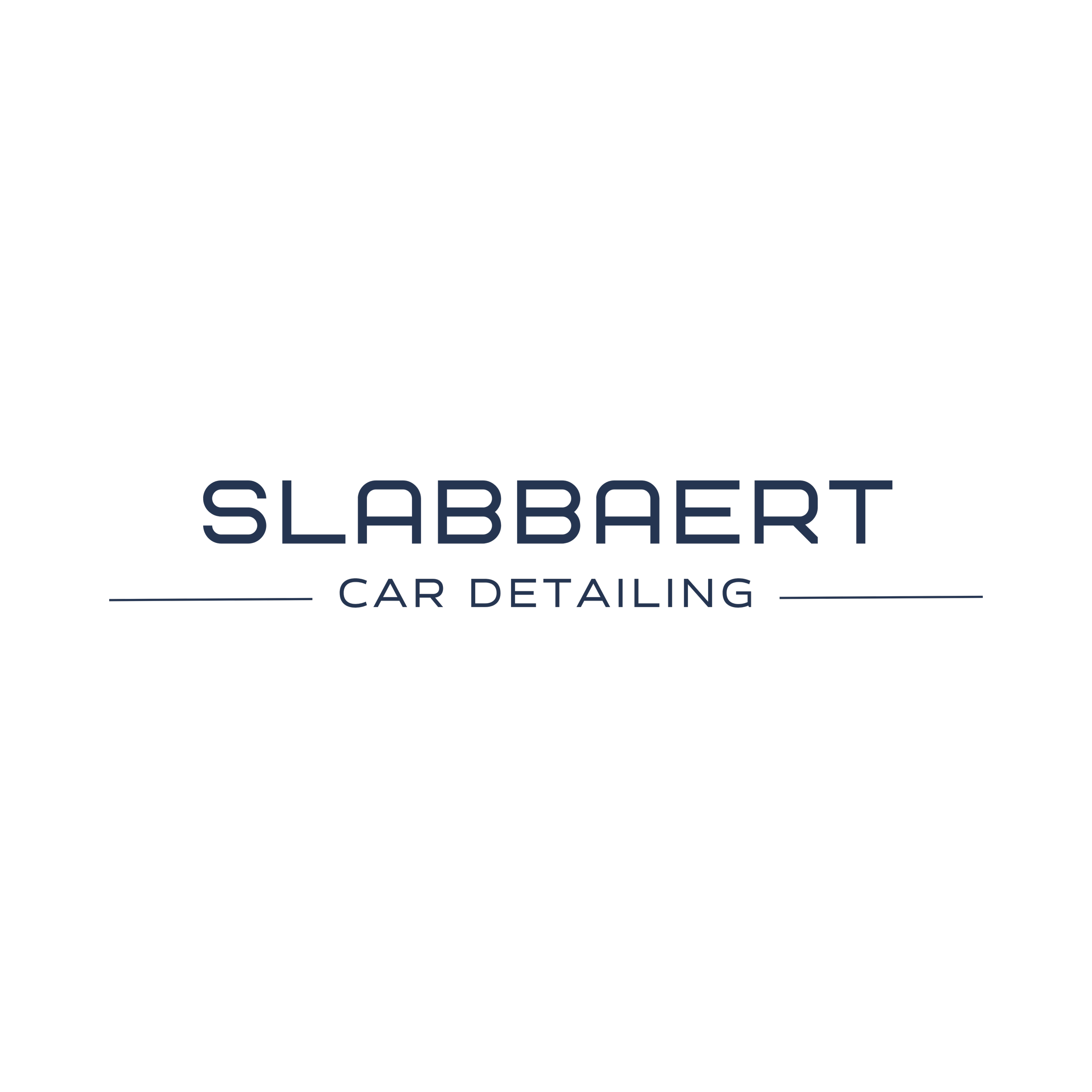 Logo van Slabbert Car Detailing met de tekst 'Slabbert Car Detailing' op een zwarte achtergrond.