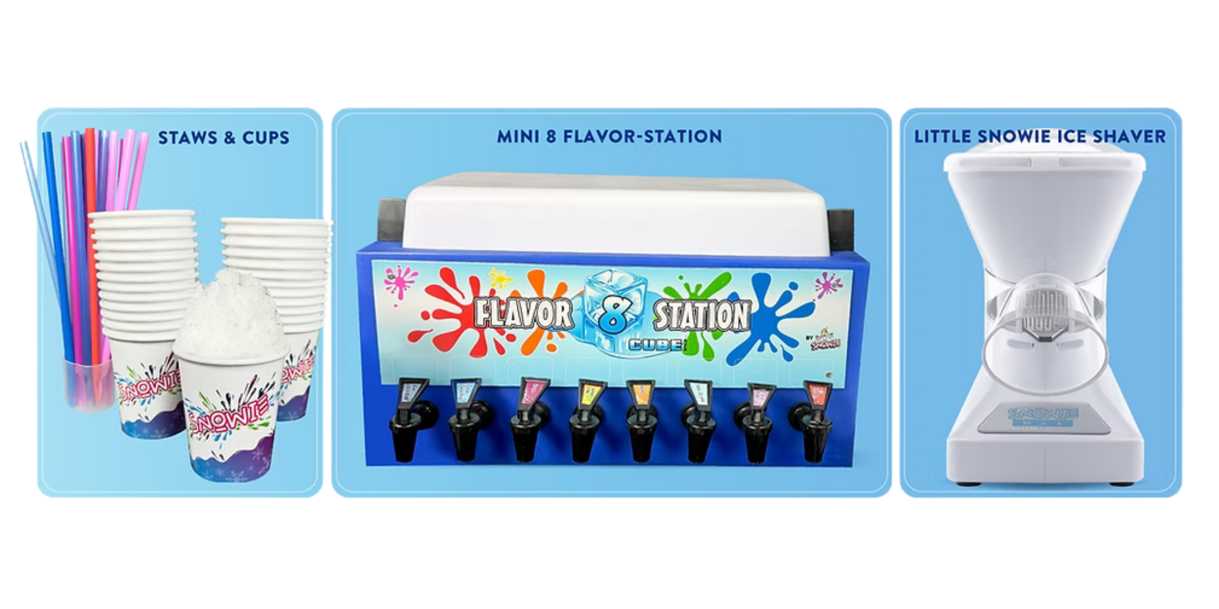 Rent Snowie Shaved Ice Machines & Flavor Stations for Home Parties ...