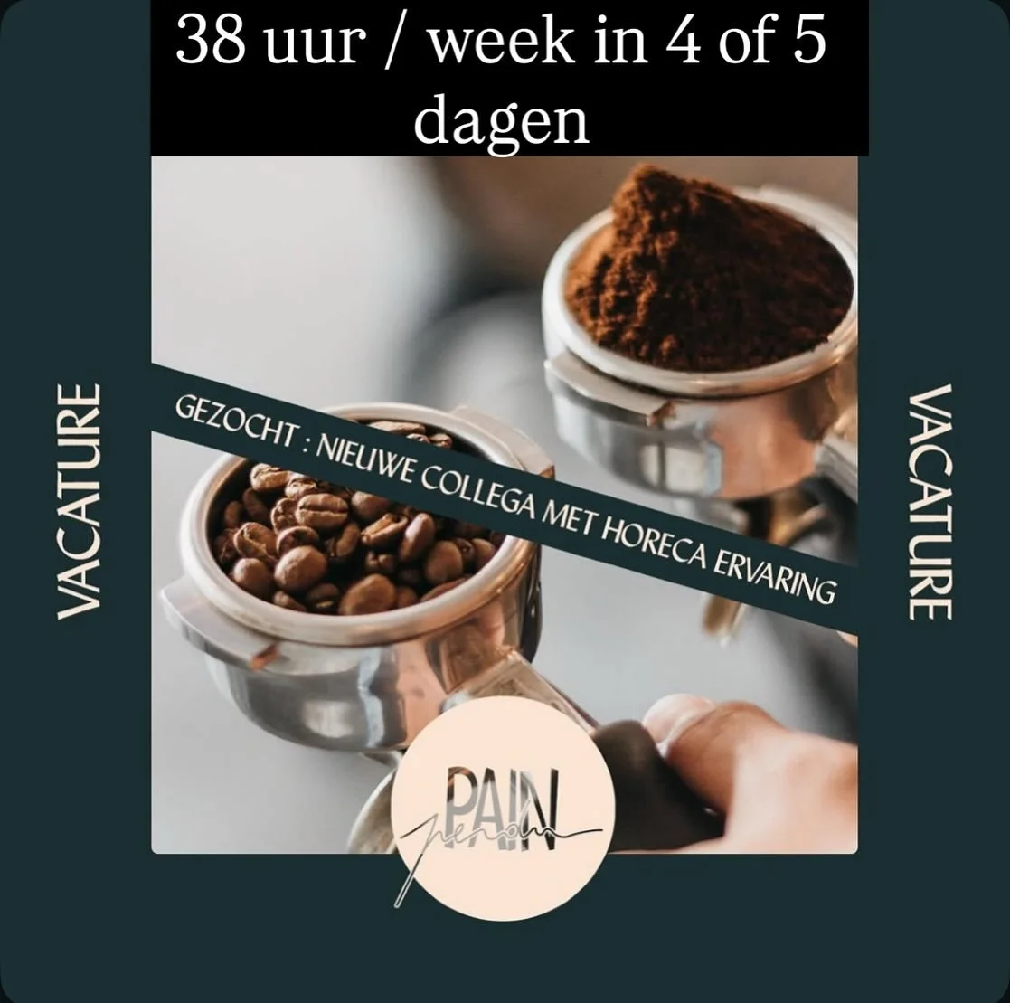 🚨JOB ALERT🚨

Pain Perdu is op zoek naar een nieuwe en gemotiveerde collega om ons topteam op vaste basis te versterken! Heb je horeca-ervaring? Ben je gedreven? Heb je een passie voor horeca, klanten in de watten leggen en heerlijk koffie. Stuur da