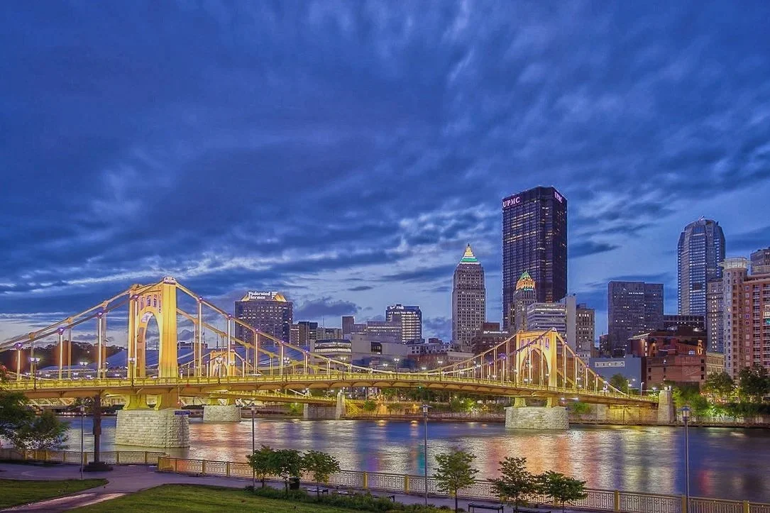 Early morning blue hour sunrise.