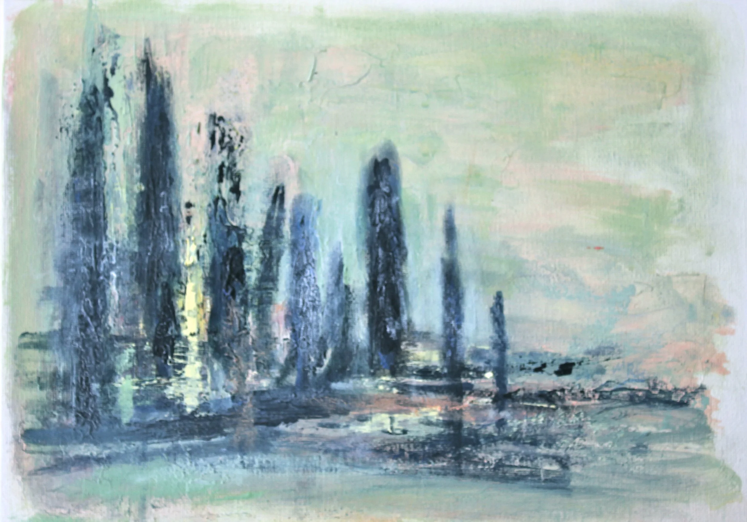 Salt Marsh | Oil on board | 40 x 20cm