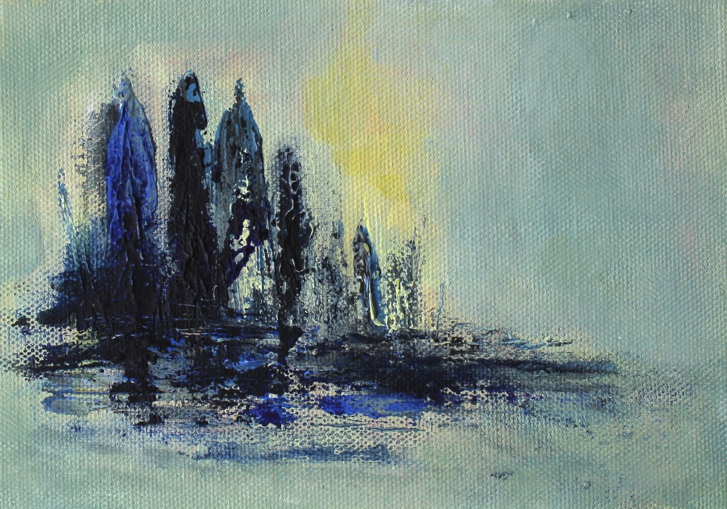 Silver Fish Lake I | Oil on board | 20 x 15cm