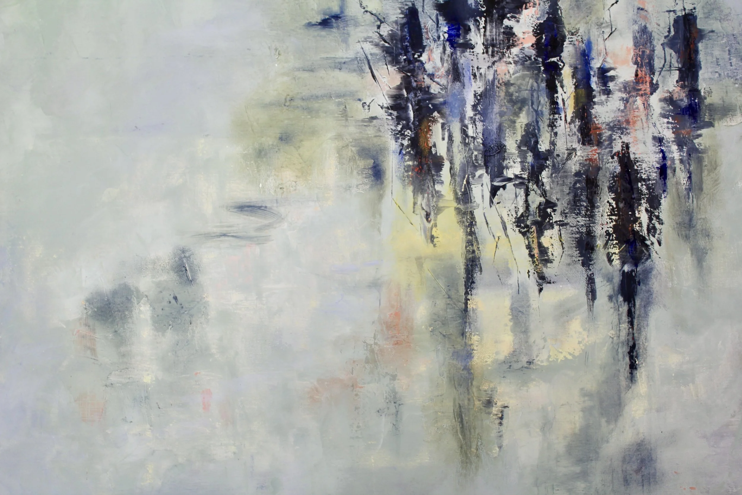 Willows over lake, Wood Hall | Oil on canvas | 50 x 40cm