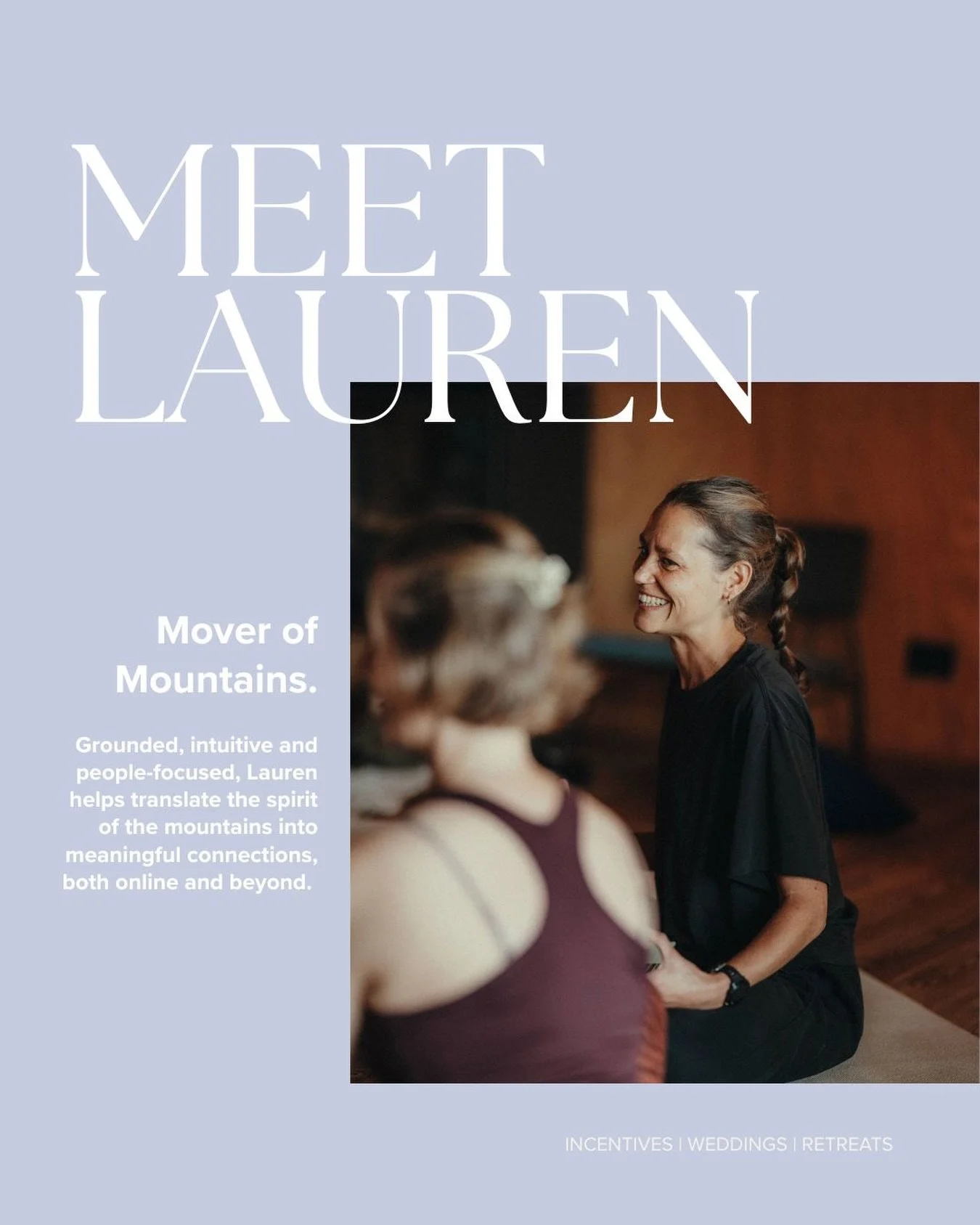 𝗠𝗲𝗲𝘁 𝘁𝗵𝗲 𝗧𝗲𝗮𝗺 &mdash; 𝗣𝗮𝗿𝘁 𝗜𝗜 | 𝗟𝗮𝘂𝗿𝗲𝗻

Lauren brings movement, presence and connection into everything she does.

With a background in yoga, breathwork and barre, she understands the power of slowing down, tuning in and movi