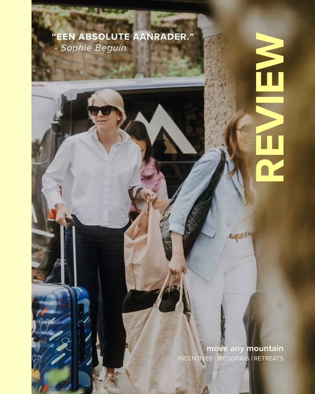 "Een absolute aanrader. Michele als perfecte gastvrouw, de (culinaire) verwennerijen, en de combinatie van uitdagende activiteiten met de rust, zorgden voor een fantastische trip. 🤩😘"

When participants put their experience into words lik